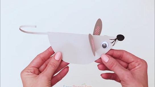کاردستی آسان موش کاغذی 
