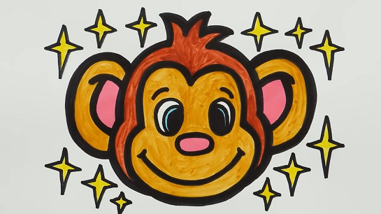 نقاشی میمون و موز