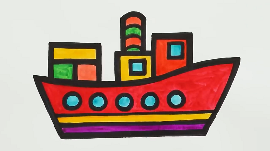 نقاشی کشتی باری